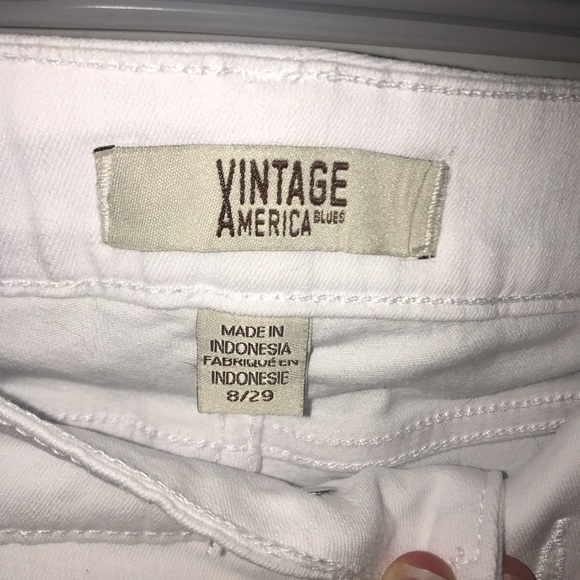 NWOT Vintage America white capris - Picture 3 of 9
